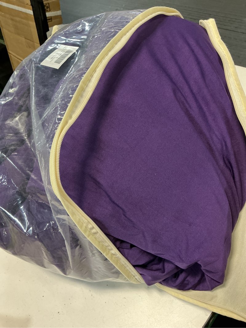Condition photo showing Good Condition for 6 Packs Purple Table Clothes for 8 Foot Rectangle Tables, One-Piece Wrinkle Resistant Stretch Spandex Table Covers with Skirt for Event Banquet Wedding Birthday Party Purple 96" x 30" (8FT-6 Pack)