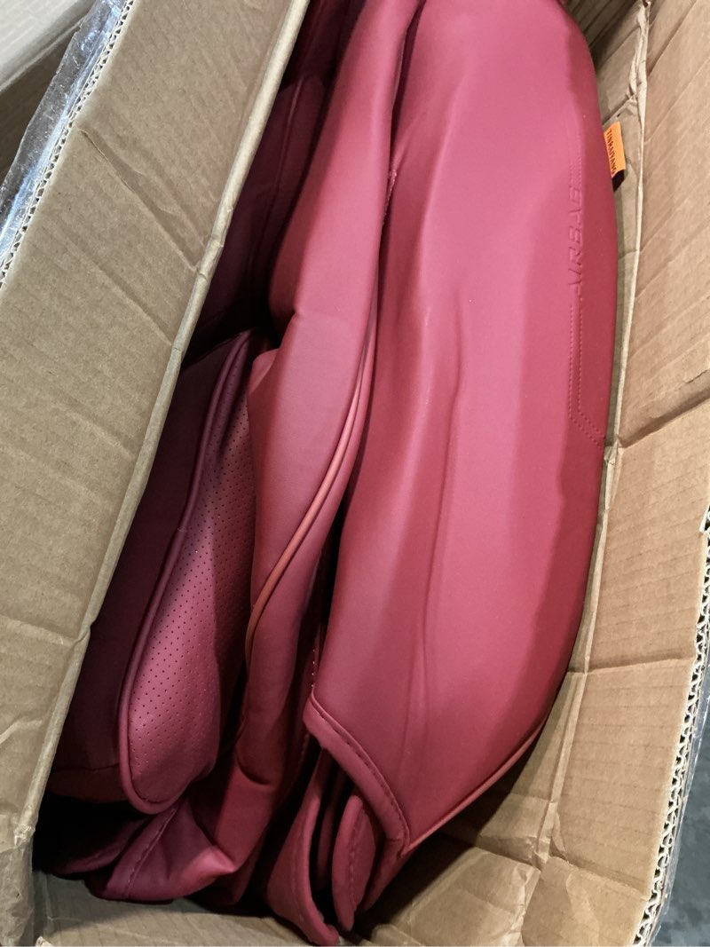 Condition photo showing Good Condition for car seat covers full set, breathable leather automotive front and rear seat covers & headrest, universal automotive vehicle seat cover for most sedan suv pick-up trucks, wine red full set (all with headrests) wine red