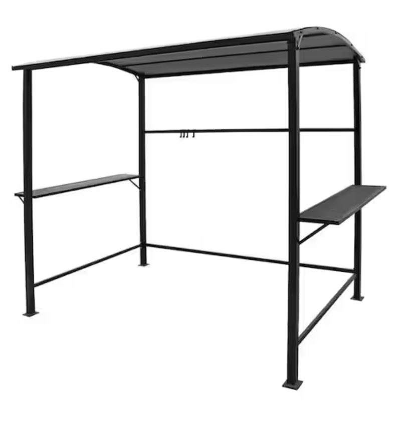 7 ft. w x 4.3 ft. d steel grill gazebo