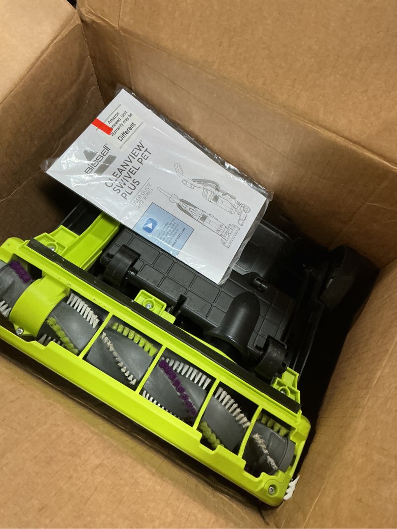 Condition photo showing As Is for Bissell 2252 CleanView Swivel Upright Bagless Vacuum with Swivel Steering, Powerful Pet Hair Pick Up, Specialized Pet Tools, Large Capacity Dirt Tank, Easy Empty Green