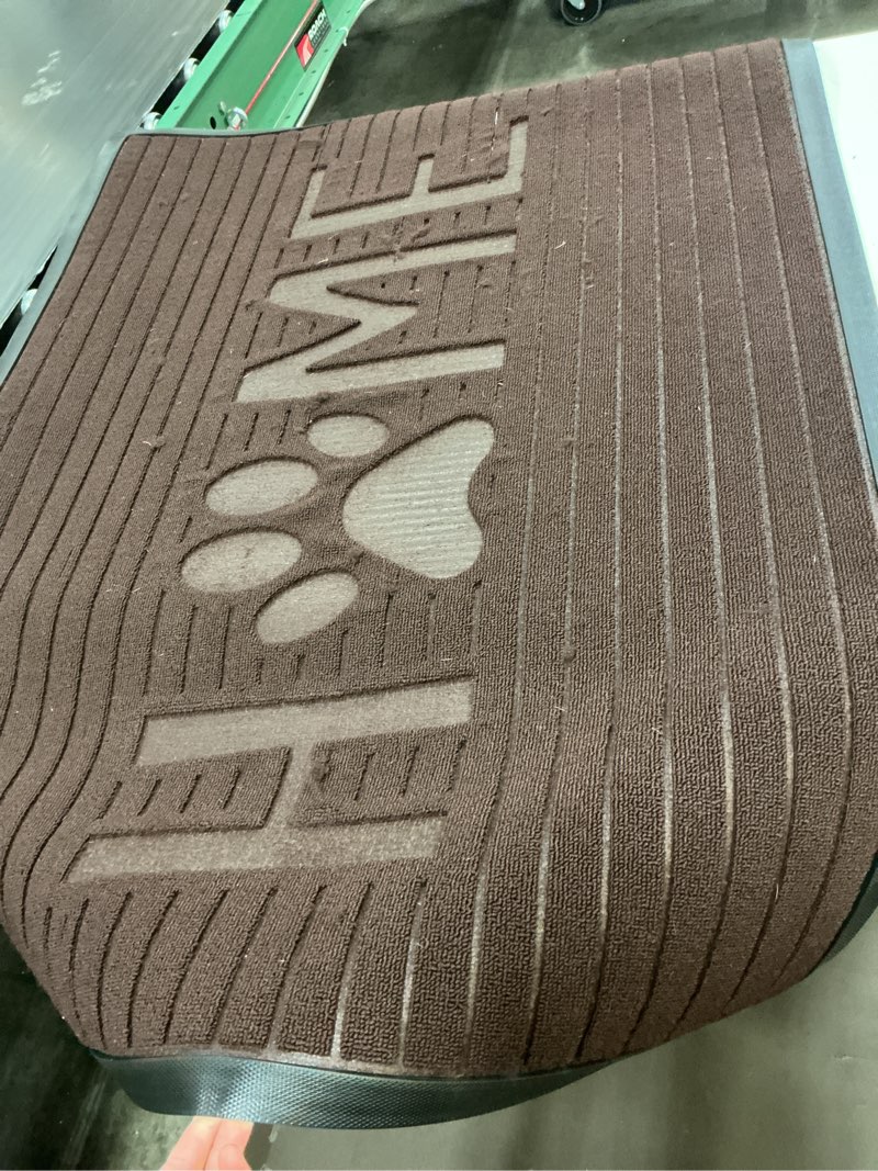 Condition photo showing As Is for a1hc rubber welcome doormat for outdoor indoor entrance, non-slip backing front door mat for high traffic area use, fun designed entrymat, 35"x47" 