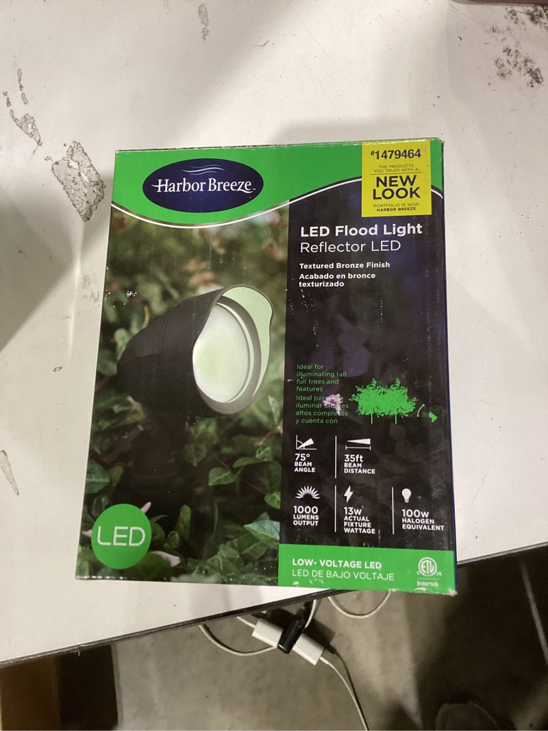 Condition photo showing Good Condition for portfolio 1000-lumen 13-watt bronze low voltage hardwired led landscape flood light