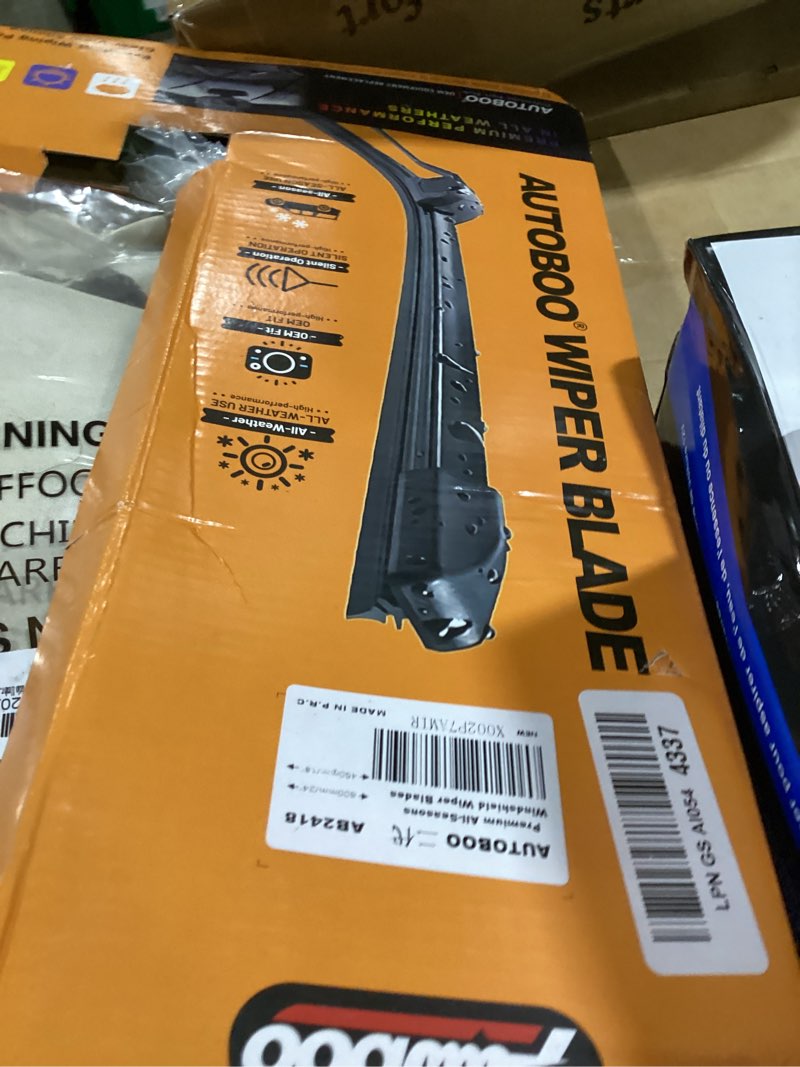 Condition photo showing As Is for autoboo 24" and 18" windshield wipers blades (pack of 2),oem quality premium all-seasons wiper blades,stable and quiet wiper blades 24" + 18"(pair for front windshield)