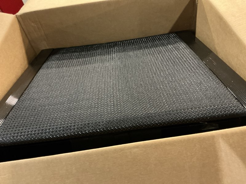 Condition photo showing As Is for foldable dog stairs for large dogs - extra wide pet ramp for cars, suv, truck, non-slip surface, supports up to 250 lbs, 5 steps