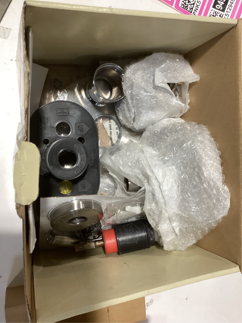  allen + roth harlow brushed nickel pvd 1-handle single function 6-in round bathtub and shower