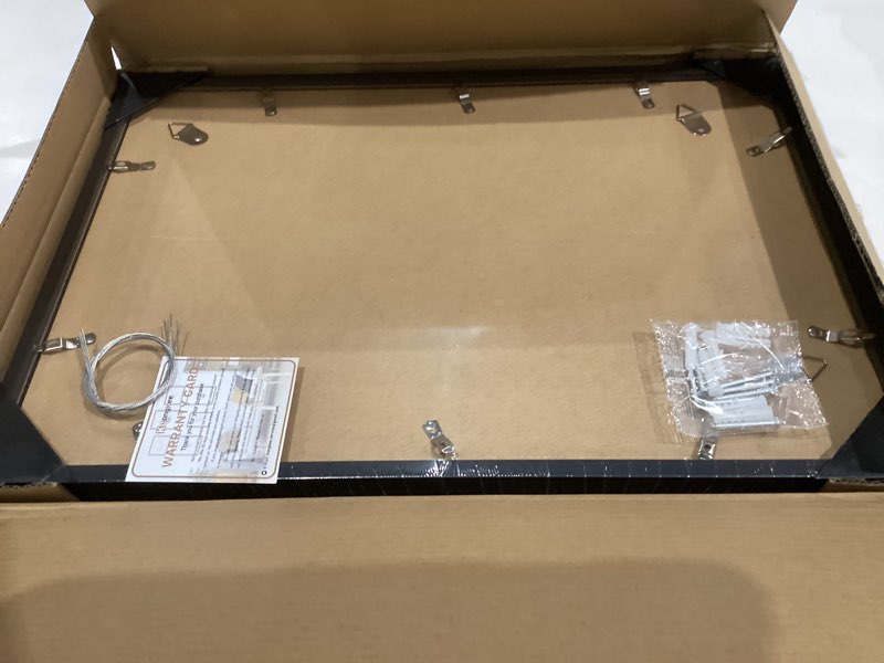Condition photo showing New/Like New for 13x19 Picture Frame Set of 3 - Display 11x17 Photo with Mat or 13 x 19 Poster without Mat, Wall Mounting Horizontal and Vertical, Black Black 13x19 in