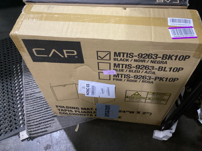 Condition photo showing Good Condition for cap barbell all purpose folding anti tear exercise training aerobic fitness gym & gymnastics balance mat | multiple colors 6' x 2' x 2.0" thick black
