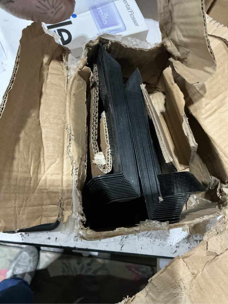 Condition photo showing New/Like New for 30 pcs metal book ends for shelves, heavy duty bookends for office home kitchen decorative, nonskid book ends to hold heavy books black 6.5 x 5 x 5.7 in, 15 pairs