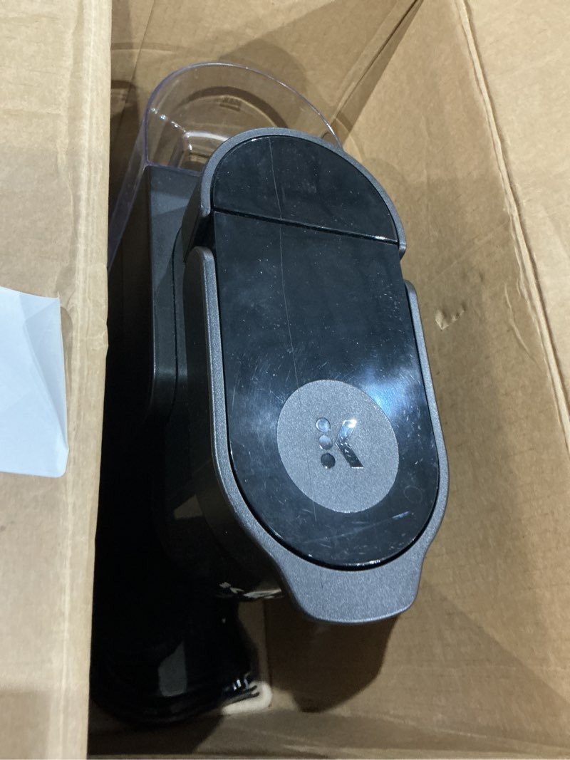 Condition photo showing As Is for keurig k-express single serve k-cup pod coffee maker, 3 brew sizes, strong button feature, 42oz removable reservoir, black