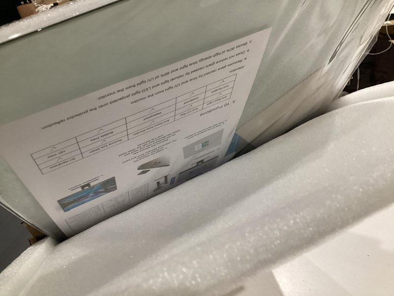 Condition photo showing Good Condition for zyy 20-22 inch anti blue light screen protector for diagonal 20,21.5,22 inch monitor, desktop pc uv blocking filter (19 5/16 x 12 1/2) for eye strain, hanging computer screen blue light blocker 1 pack: 20"-22" diagonal