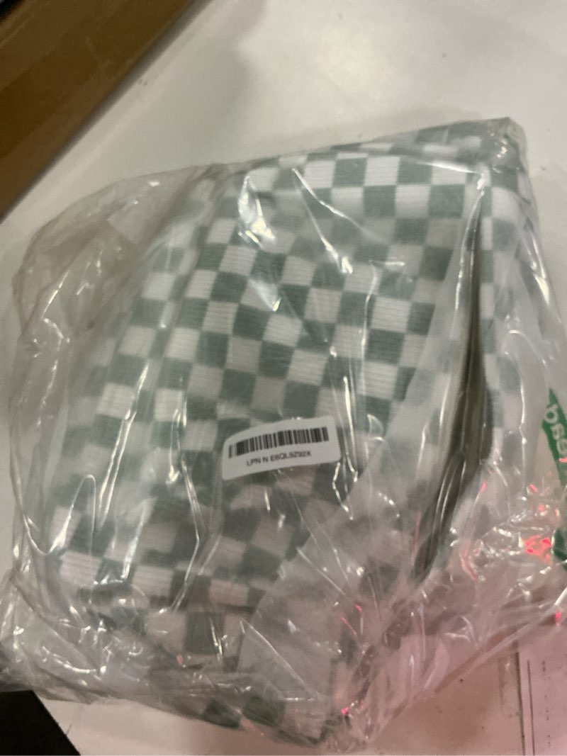 Condition photo showing New/Like New for bluboon school backpack for teen girls bookbags elementary high school corduroy laptop bags women travel daypacks mint green white checkered 15.6-inch