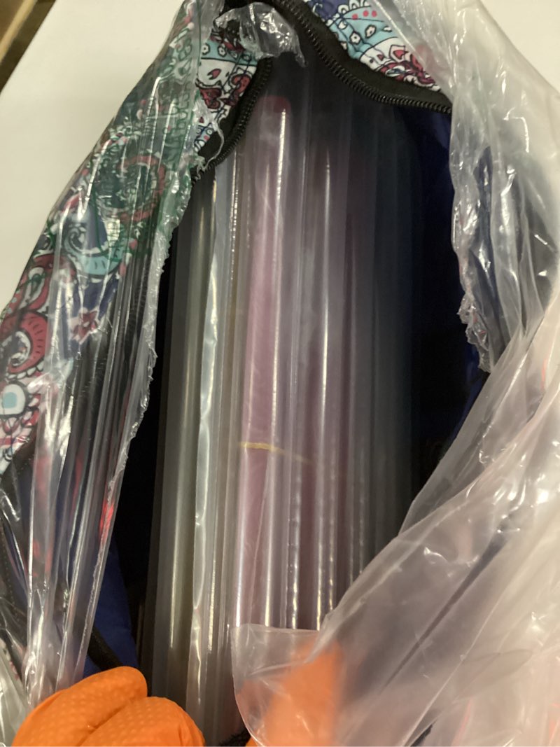 Condition photo showing New/Like New for american mahjong game set, 166 white tiles, 4 all-in-one color rack/pushers, complete mahjong tile set, printed carrying bag deep blue