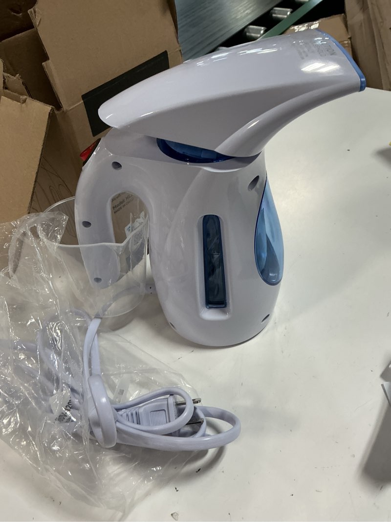 Condition photo showing Good Condition for hilife steamer for clothes, portable handheld clothing steamer, 240ml big capacity, 700w, strong power, fabric quick wrinkle remover with brush for home, office, travel (only 120v) -blue 1-blue