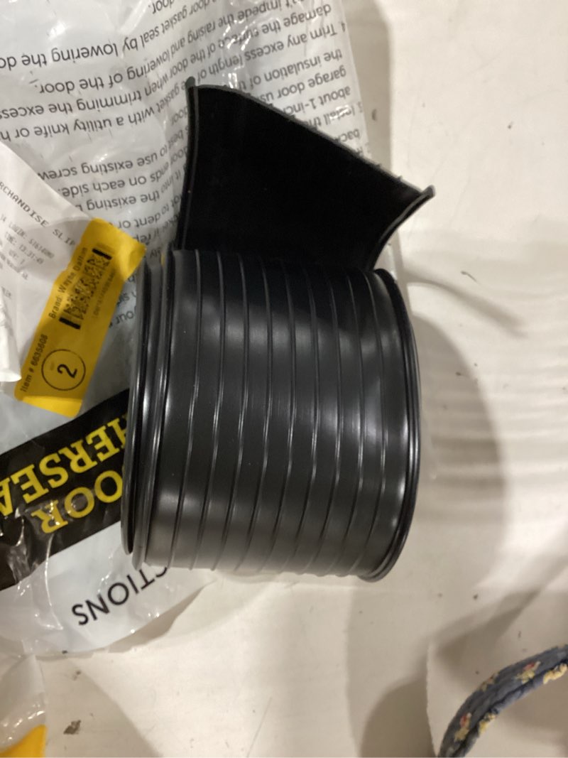 Condition photo showing As Is for wayne dalton 9-ft x 3-in x 0.6 mils black vinyl garage weatherstrip
