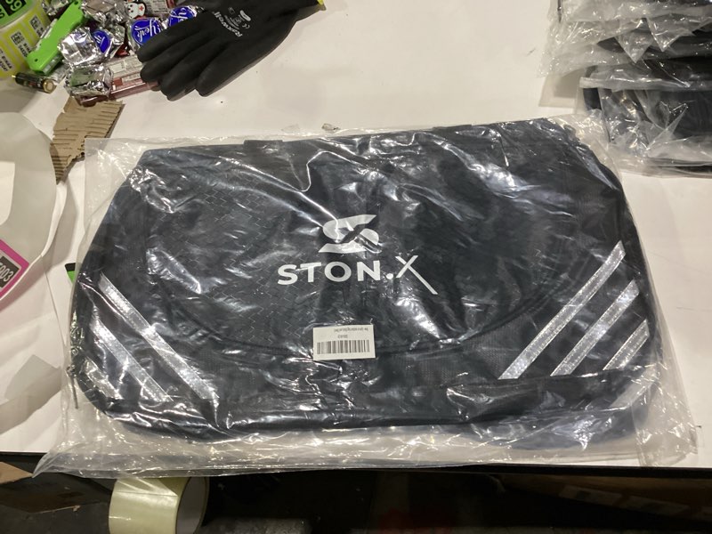 Black and silver small gym bag