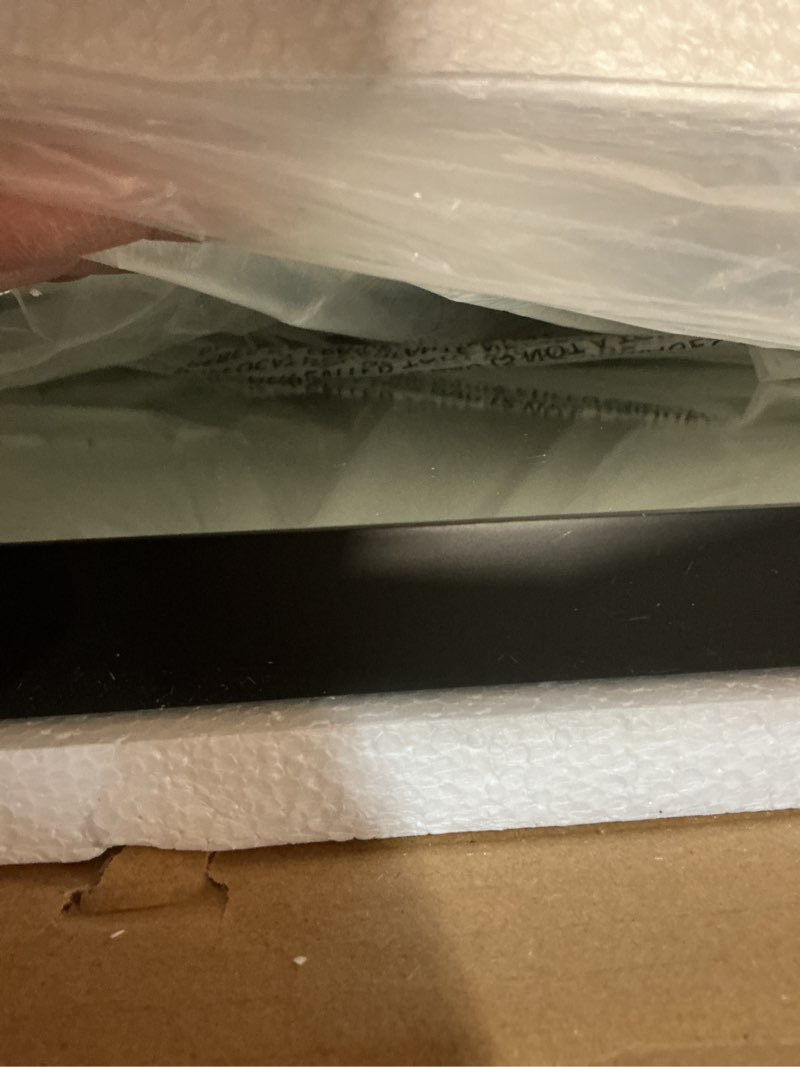 Condition photo showing Good Condition for andy star bathroom vanity mirror, 24x40 matte black rectangle mirror with scalloped round corner, vi