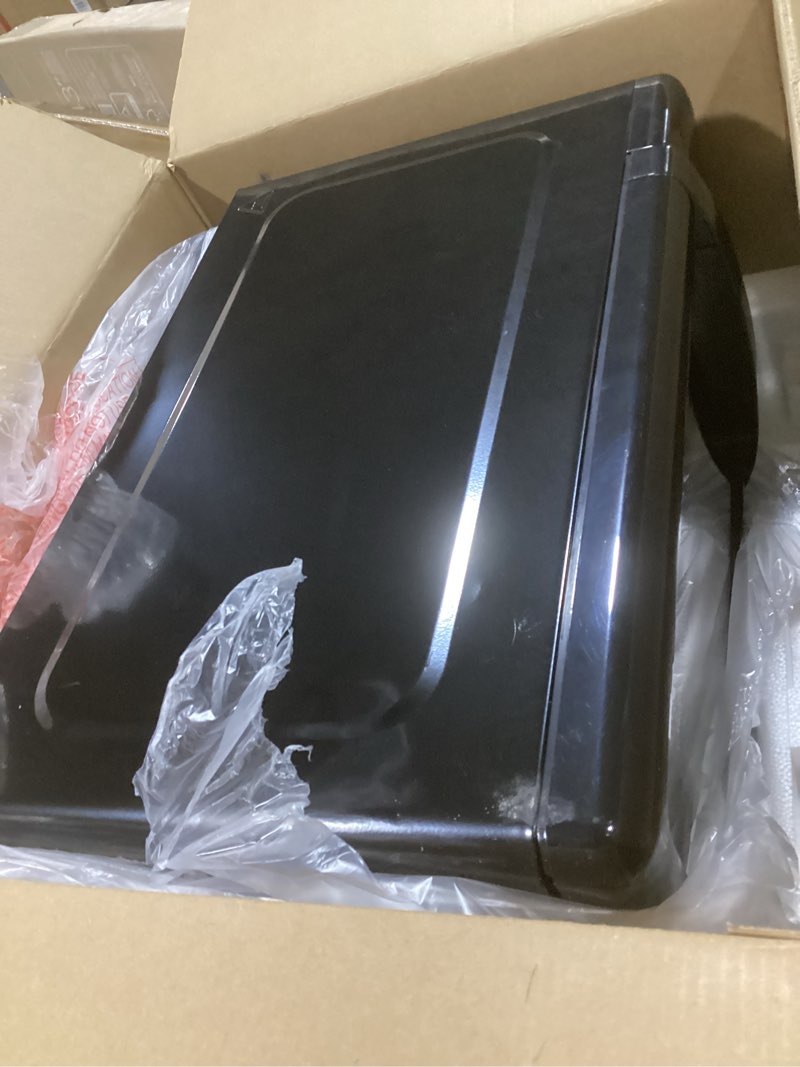 Condition photo showing As Is for comfee em720cpl-pmb countertop microwave oven with sound on/off, eco mode and easy one-touch buttons, 0.7 cu ft, black