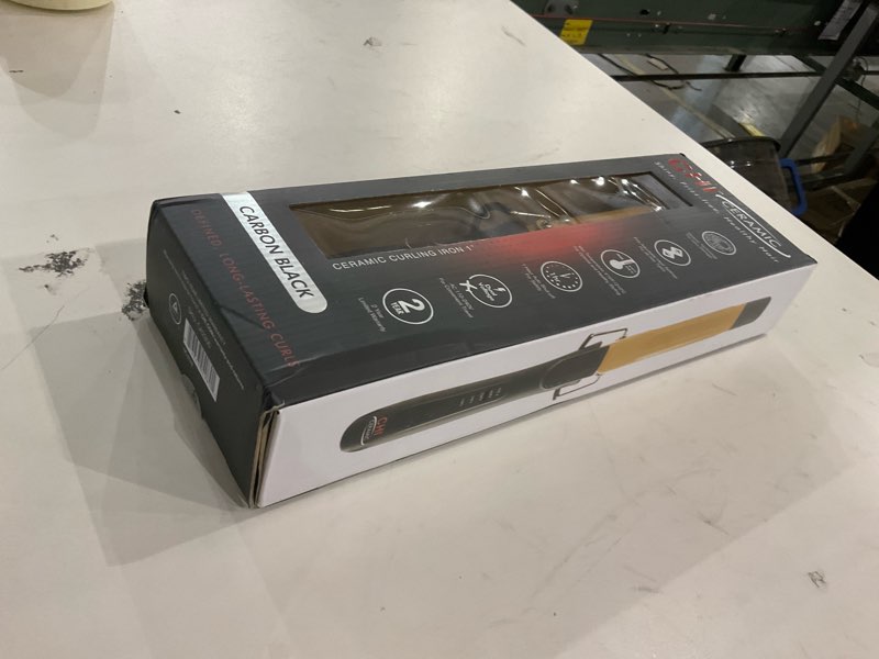 Condition photo showing As Is for CHI Ceramic Curling Iron, Hair Curler for Smooth & Shiny Curls, Adjustable Temperature & Automatic Shut-Off, 1" Barrel, Black Black 1 inch