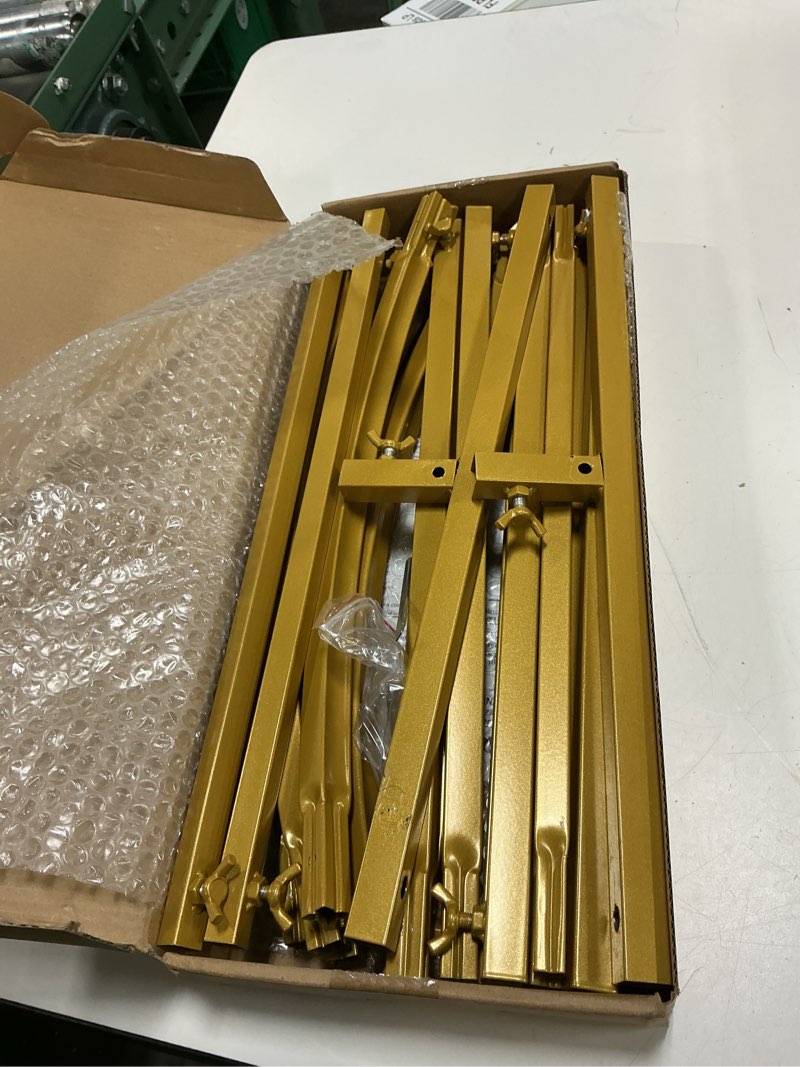 Condition photo showing Good Condition for wokceer 7.2 ft wedding arch backdrop stand, gold metal arch backdrop stand for wedding ceremony birthday party bridal baby shower photo booth garden floral balloon arches decoration 7.2 x 4 ft (hxw) gold