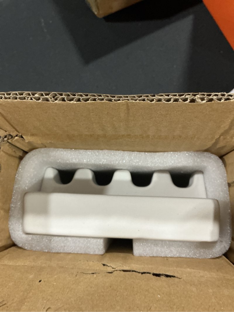 LE TAUCI Ceramic Spoon Rest for Stove Top, Spoon and Lid Rest for Kitchen Counter, Spoon Holder with