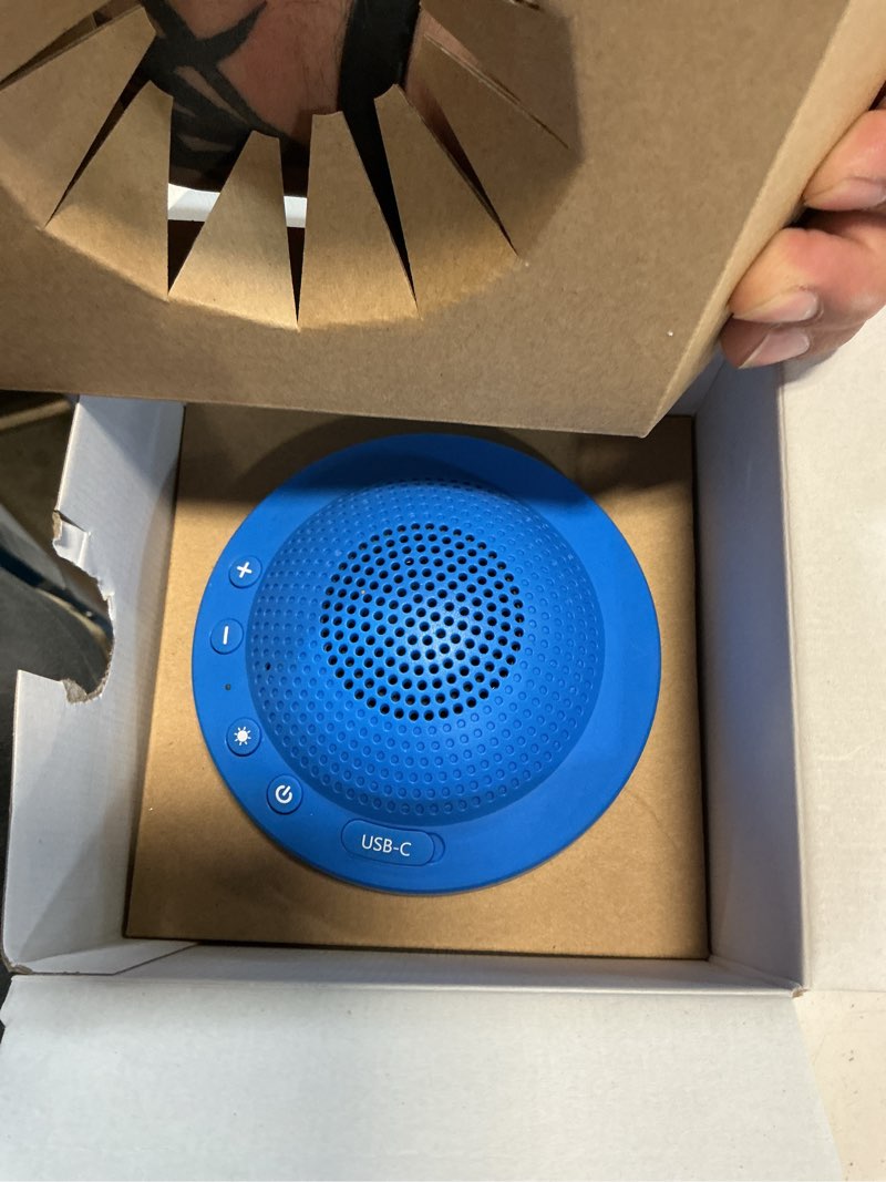 Condition photo showing As Is for bluescape floating bluetooth speaker – ipx7 waterproof, led light show, fm radio, 6-hr playtime, true wireless stereo, for hot tubs, pools & beach