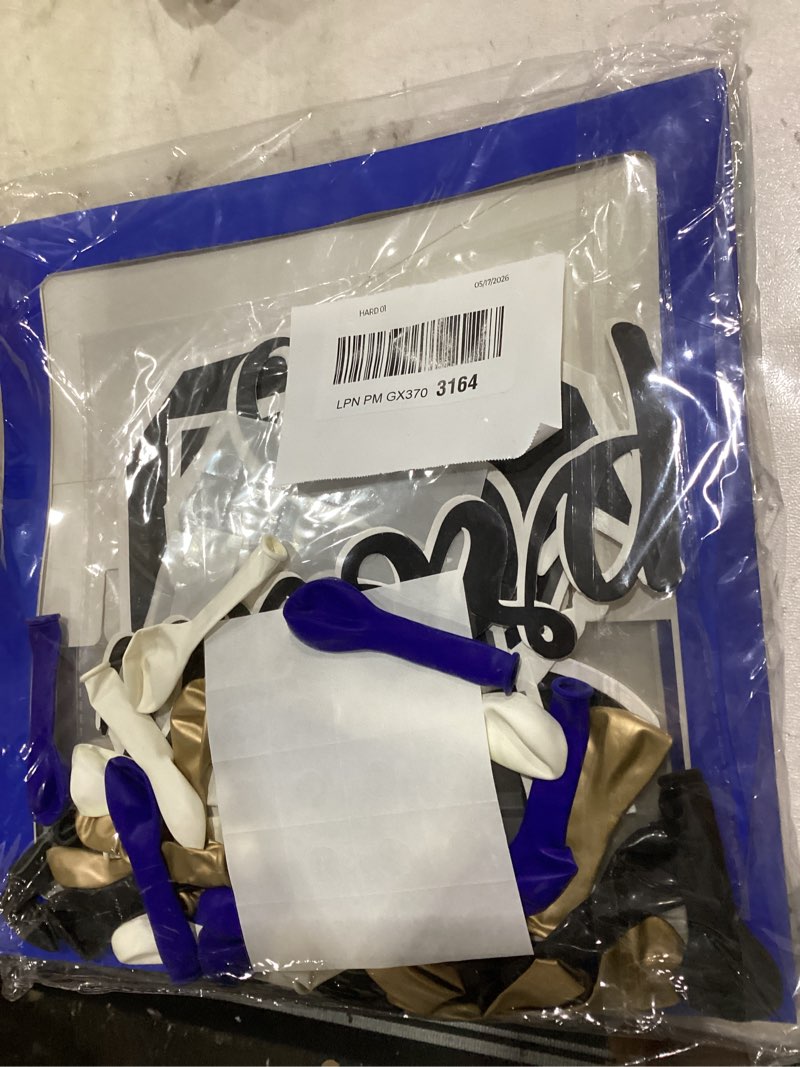 Condition photo showing Good Condition for 2026 graduation balloon box, 4pcs transparent blue boxes with letters "2026 grad so proud of you" an