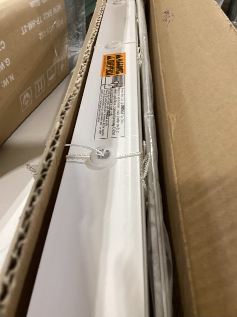Condition photo showing Good Condition for us window and floor 2" faux wood 26.5" w x 60" h, inside mount cordless blinds, 26.5 x 60, white white 26.5"w x 60"h blinds