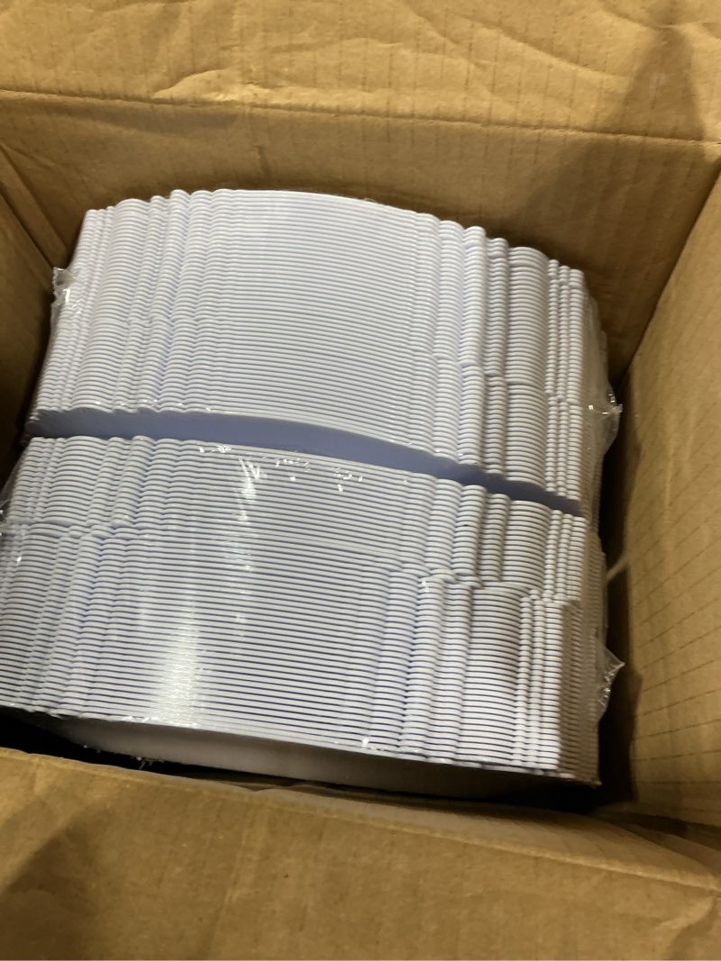 Condition photo showing Good Condition for nervure 100pcs white and silver plastic plates - 10.25inch silver disposable plates - heavyweight dinner plates for wedding & party