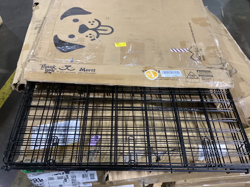 Condition photo showing Good Condition for midwest homes for pets newly enhanced single door icrate dog crate  includes leak-proof pan  floor protecting feet  divider panel & new patented features  measures 42l x 28w x 30h inches  black