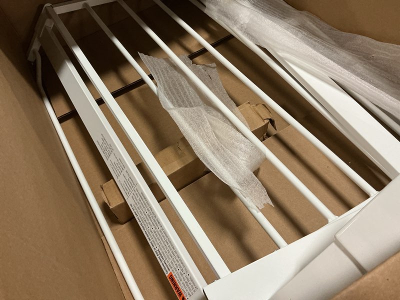 Condition photo showing As Is for Safety 1st Easy Install Walk Thru Baby Gate for Doorway With Door, Dog Gates, Fits 29"-38", Easy Install 28" Tall, White 1-Pack 29" to 38" Wide x 28" Tall White