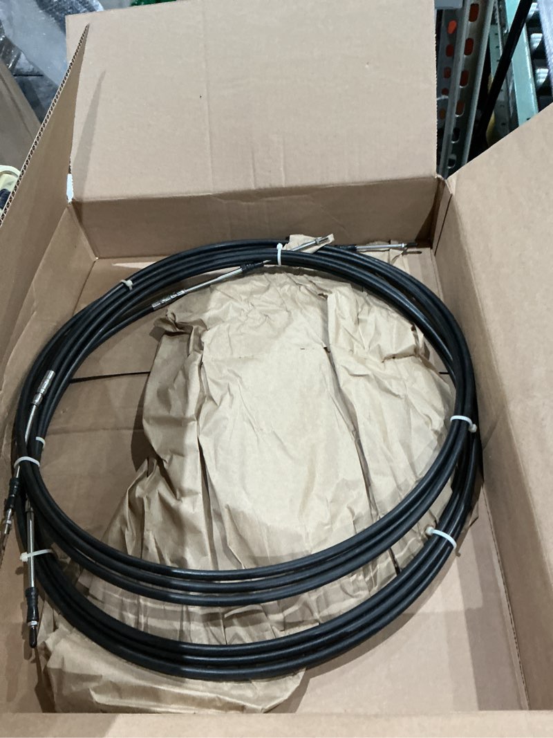 Condition photo showing Good Condition for motoforti 2pcs 16ft 5 meter 197" marine type 3300 / 33c throttle shift remote control box cable for yamaha outboard engine boat motor steering system black