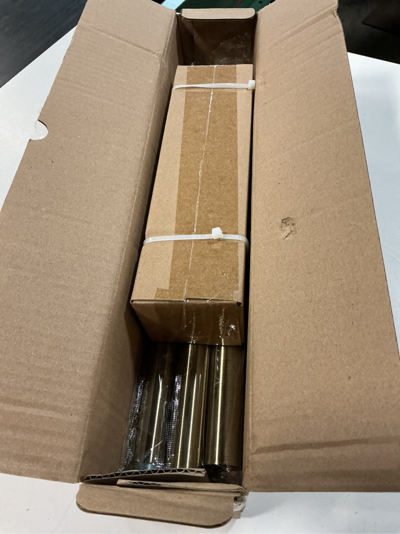 Condition photo showing New/Like New for antique bronze curtain rods for windows 28 to 48 inch 1" diameter adjustable heavy duty brass window curtain rod with metal finials for living room bedroom farmhouse kitchen outdoor antique bronze 16"-60"|1 pack