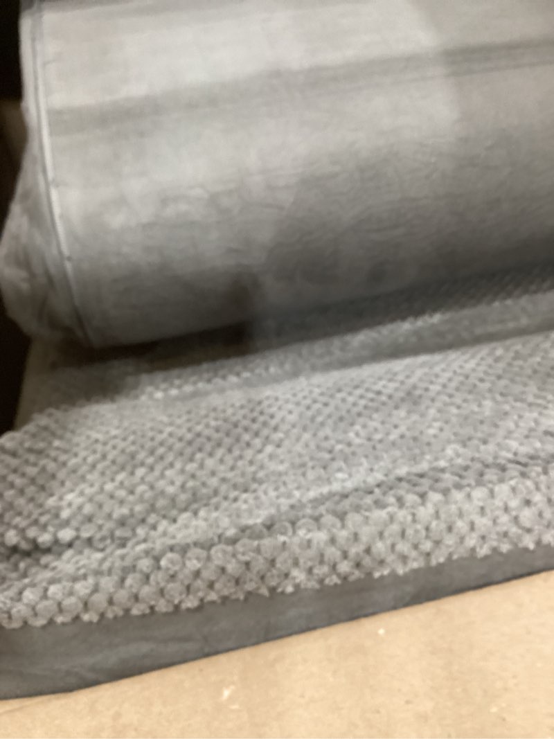 Condition photo showing As Is for Dog Stairs/Steps for High Beds up to 30-36 inches, 30 Inch Height Pet Steps for Small Dogs/Old Pets, 30D Foam Dog Ladder for Large Dogs, Non-Slip Dog Ramp for Bed, Grey Drak Grey-28 H 6-Tier 1 Large