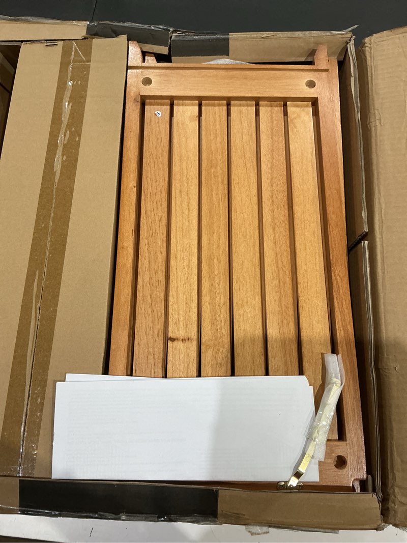 Condition photo showing Good Condition for oceanstar solid wood spa laundry hamper 24.75 in high x 20 in wide x 13.25 in deep, brown
