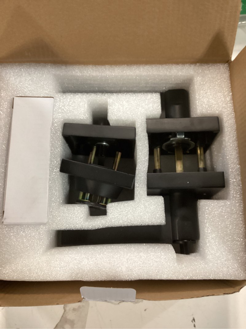 Condition photo showing Good Condition for HOSOM Matte Black Entrance Door Lock Set with Single Cylinder Deadbolts, Heavy Duty Modern Sleek Square Door Handle with Lock & Keys on Both Sides