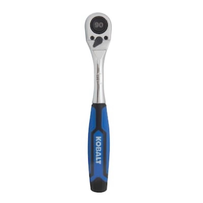 kobalt 90 -tooth 1/4-in drive comfort grip handle ratchet
