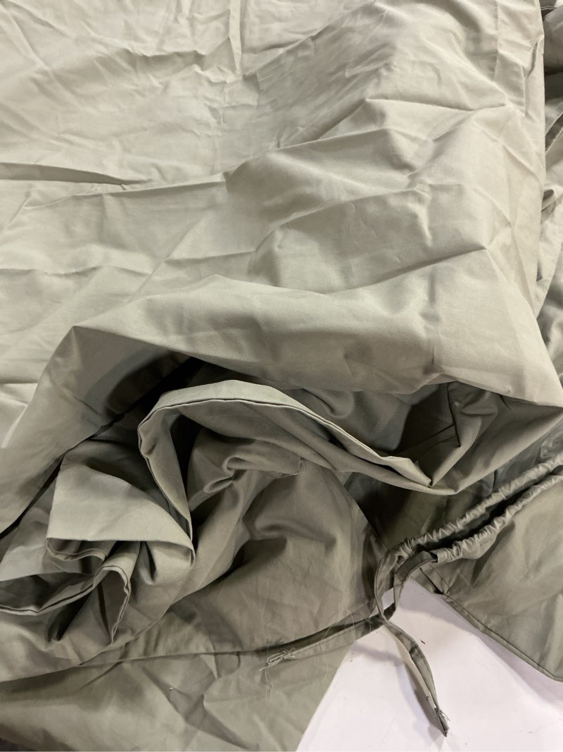 Condition photo showing Good Condition for quince, organic brushed cotton duvet cover(king/cal)dusty olive