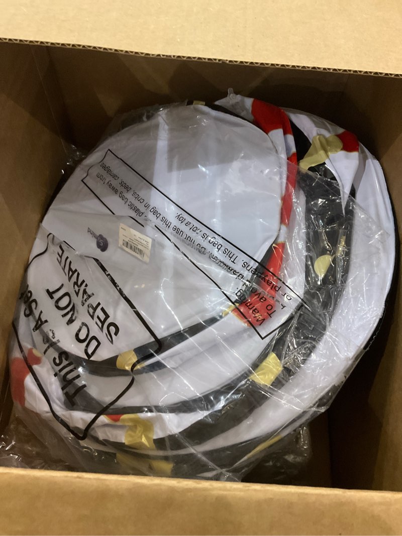 Sumind 3 Pack Christmas Inflatables Decoration Christmas Inflatables Drum Decor White and Red Drum P