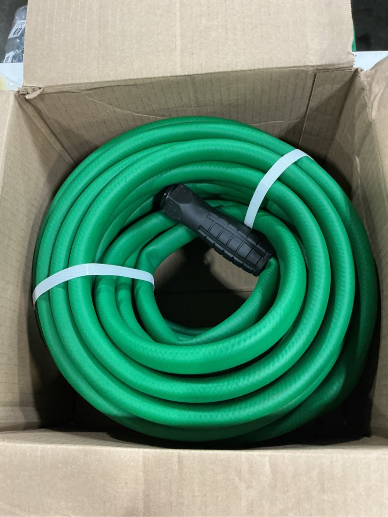 Condition photo showing Good Condition for flexzilla colors swivelgrip garden hose 5/8 in. x 75 ft., lightweight all-weather water hose, durable and flexible, leak-free connections, forest green swivelgrip 75ft forest green