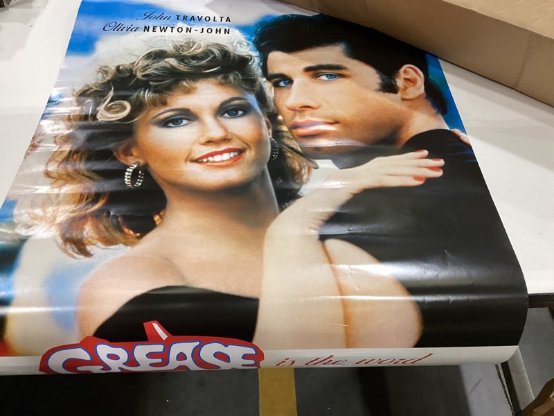 Condition photo showing As Is for buy art for less officially licensed grease the movie advertising 24 x 36 inch poster - decorative print - poster paper - ready to frame