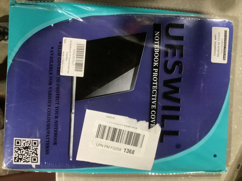 Condition photo showing Good Condition for UESWILL 2022 2021 MacBook Air 13 inch Case A2337 M1 A2179 A1932, Hard Shell Case Cover Compatible with MacBook Air 13 inch with Retina Display & Touch ID (2018-2022), Royal Blue