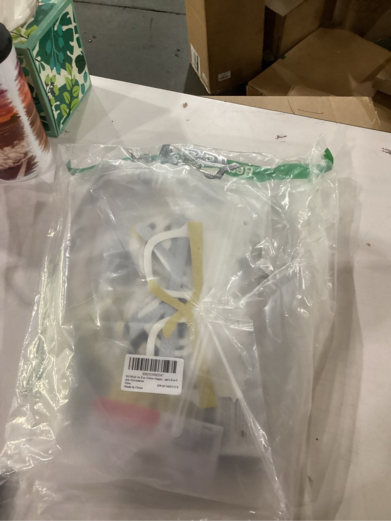 Condition photo showing As Is for HOWAF 44 Pcs Glitter Happy New Year Party Kit, 2024 New Year Eve Supplies Favors-New Year Headband Eyeglasses New Year Top Hats New Year Fringed Noisemaker for New Year's Eve Party Decoration