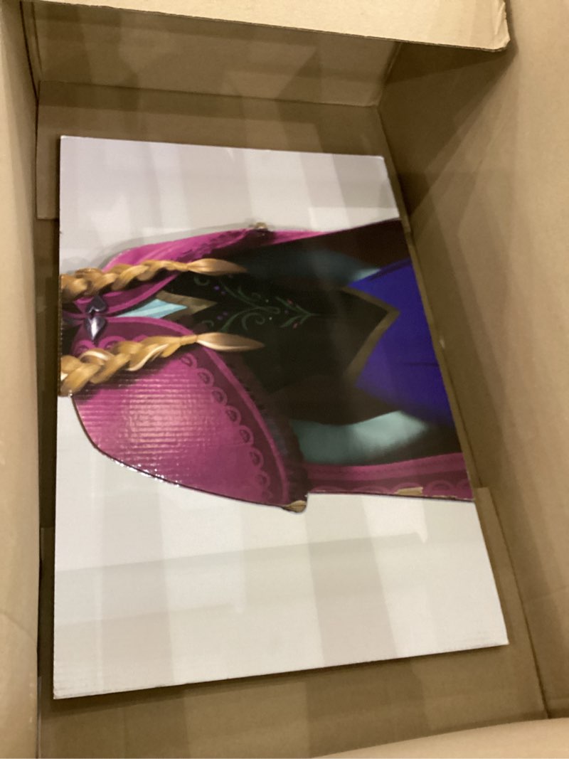 Condition photo showing As Is for Cardboard People Anna Life Size Cardboard Cutout Standup - Disney's Frozen (2013 Film)