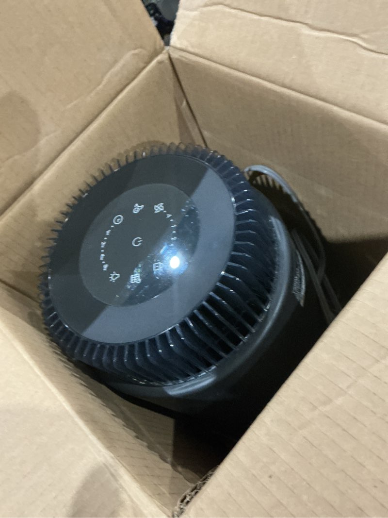 Condition photo showing As Is for coway air purifiers for bedroom home up to 810 ft², hepa filter for smoke, allergies, pet dander, odor, aqi monitor, auto&sleep mode, timer, filter indicator, night light, 3yr warranty, 100 black airmega 100(b)