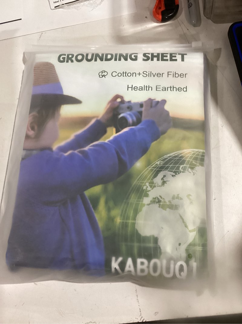 Grounding Sheet, Full Size Grounding Flat Sheet with Silver Fiber Grounded Bed Sheet Earth Product f