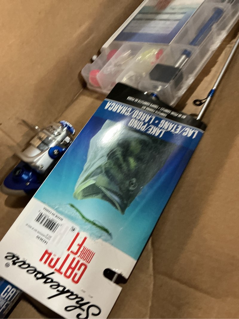 Condition photo showing Good Condition for shakespeare catch more fish bass spinning fishing reel rod lake/pond