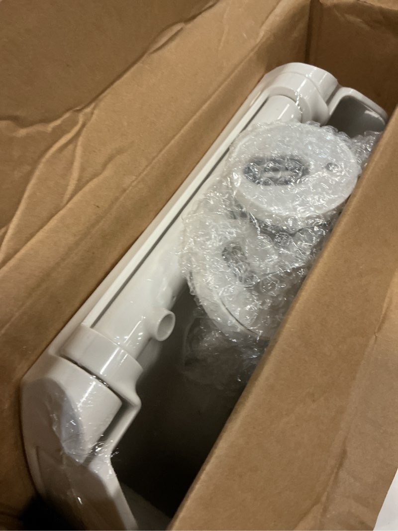 Condition photo showing New/Like New for kohler 25875-0 hyten 3" height, elevated soft close elongated toilet seat, contoured seat with grip-tight bumpers, quick-attach hardware, no slam toilet seat, white white elongated