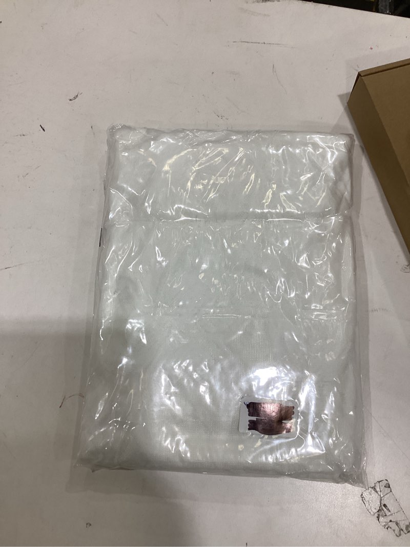 Condition photo showing New/Like New for Lace Curtains 84 Inches Long, Vintage Floral Light Filtering Scalloped Edges Sheer Lace Curtains for Living Room & Bedroom, Rod Pocket, 2 Panels Set, Branch Pattern (White, 52" W x 84" L) White Thin Branch 52"W x 84"L (Pack of 2)