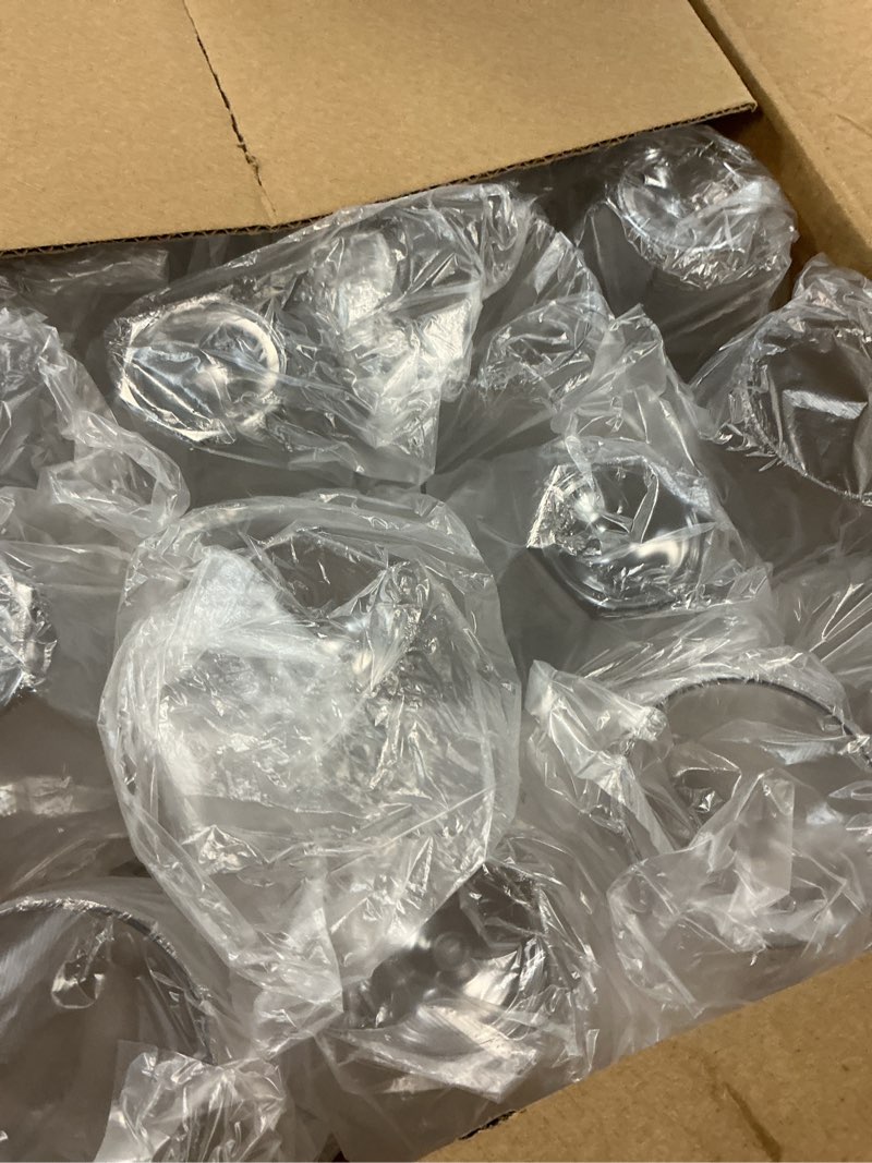 Condition photo showing New/Like New for goodluck 80 pcs diamond stemless plastic wine whiskey glasses, 12 oz disposable cocktail glasses, suitable for weddings, birthday parties, family gatherings, bars, etc (clear) clear 80