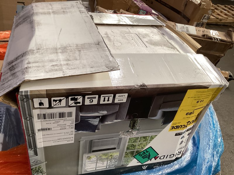 Condition photo showing As Is for frigidaire 10 000 btu window room air conditioner with wi-fi up to 450 sq ft  white